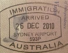 Image result for Australia Visa Stamp