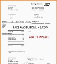 Image result for ADP Payroll Template