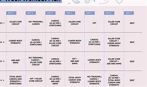 Image result for Fitness Planner of 5 Day