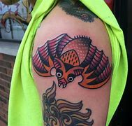 Image result for Tribal Bat Tattoo