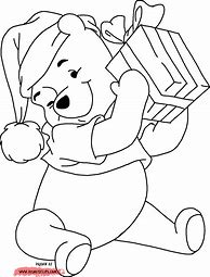 Image result for Winnie Pooh Christmas Coloring Pages