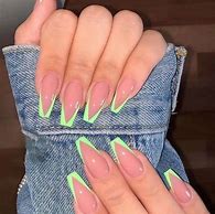 Image result for Long French False Nails
