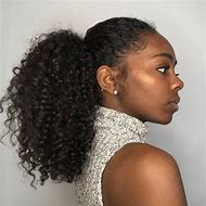 Image result for Long Curly Hair Ponytail