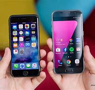 Image result for Galaxy S7 Screen Size vs iPhone 7