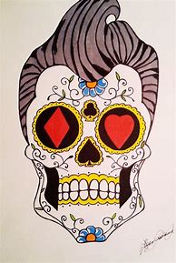 Image result for Rockabilly Skull Drawings