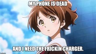 Image result for Anime Phone Charger Meme