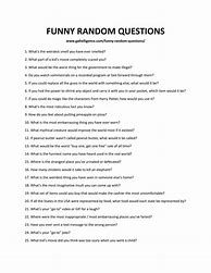 Image result for Funny Random Questions