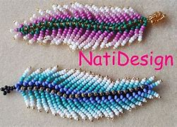 Image result for Beaded Feather Pattern