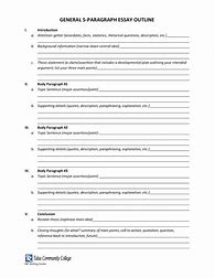 Image result for 5 Paragraph Essay Outline Template