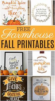 Image result for Free Printables of Fall Farmhouse Pics