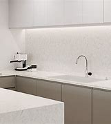 Image result for HI-MACS Vanilla Sugar with White Cabinets