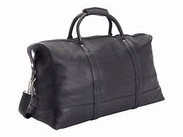 Image result for Black Leather Duffle Bag