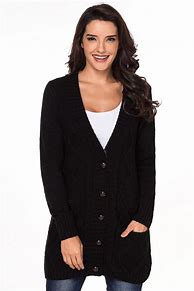 Image result for Cardigan Front Button Sweater