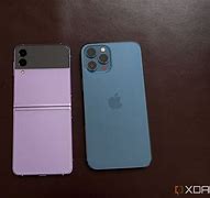 Image result for Galaxy Z Flip vs iPhone 12 Pro Max