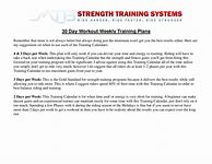 Image result for 30-Day Workout Plan Template