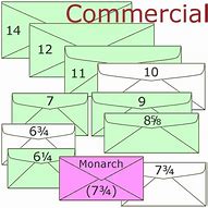 Image result for Monarch Envelope Size