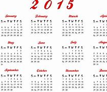 Image result for Calendar for 2015