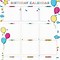 Image result for Free Printable Birthday Calendar Balloons