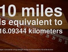 Image result for 10 Miles in Kilometers