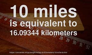 Image result for 10 Miles in Km
