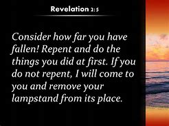 Image result for Revelation 2:5