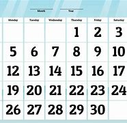 Image result for Generic 30-Day Calendar