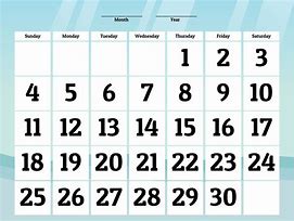 Image result for Blank 35 Day Calendar Printable