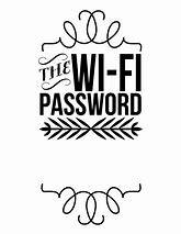 Image result for Wi-Fi Username and Password Template Printable