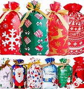 Image result for drawstring gift bags christmas