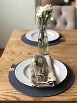 Image result for Round Grey Placemats
