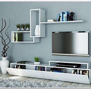 Image result for TV Wall Unit with Floating Shelves