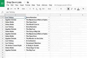Image result for Drop Down List in Google Sheets