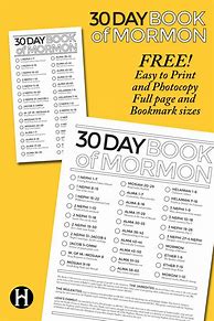 Image result for 30-Day Book of Mormon Reading Chart