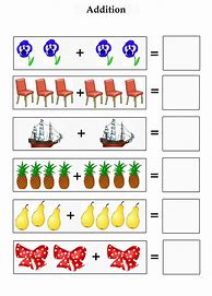 Image result for Addition Worksheets with Visuals