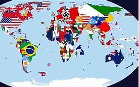 Image result for Modern World Map with Flags
