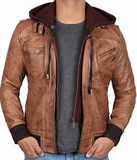 Image result for Brown Leather Jacket