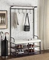 Image result for Coat and Shoe Rack Combo