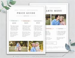 Image result for Wedding Photography Price List Template
