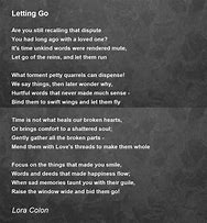 Image result for Letting Go Poem