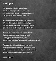 Image result for Letting Go Poem Printable