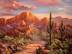 Image result for Arizona Desert Sunset Painting