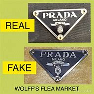 Image result for Fake Prada Bag vs Real