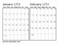 Image result for 1773 Calendar