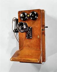 Image result for Vintage Wooden Wall Telephone
