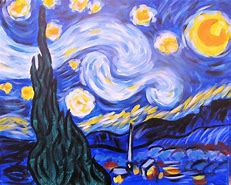Image result for Oil Painting Starry Night