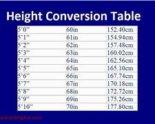 Image result for 210 Cm to Feet