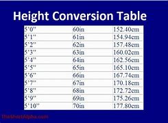Image result for 61 Inches to Feet