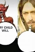 Image result for Jesus and Devil Meme