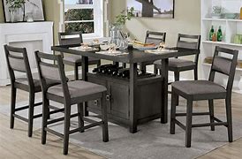 Image result for Dining Table with Wine Rack