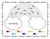 Image result for Rainbow Color Word Worksheet